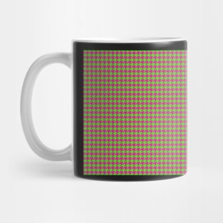 Green and Pink Houndstooth Mug